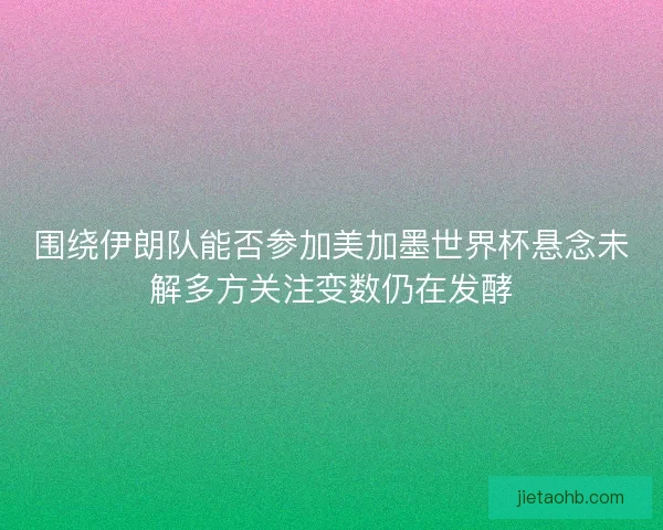 围绕伊朗队能否参加美加墨世界杯悬念未解多方关注变数仍在发酵